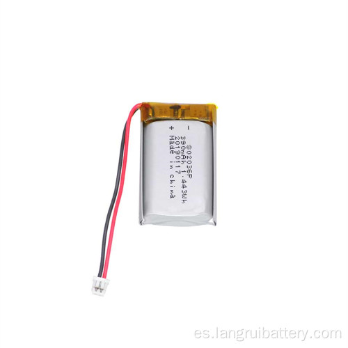 Batería de polímero de litio de ión li recargable 3.7V 390mAh